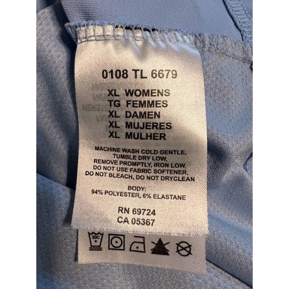 Columbia Womens Tank Top Shirt Blue Sleeveless Crew Neck Built In Bra Stretch XL - Picture 5 of 8